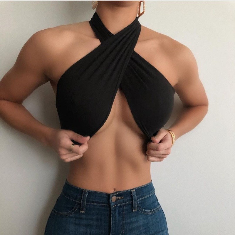 Spring New Women's T-shirt Wom - Strapless Bra Backless recension och pris