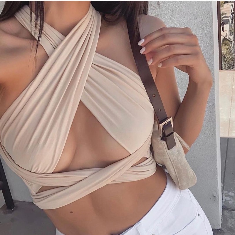 Spring New Women's T-shirt Wom - Strapless Bra Backless recension och pris