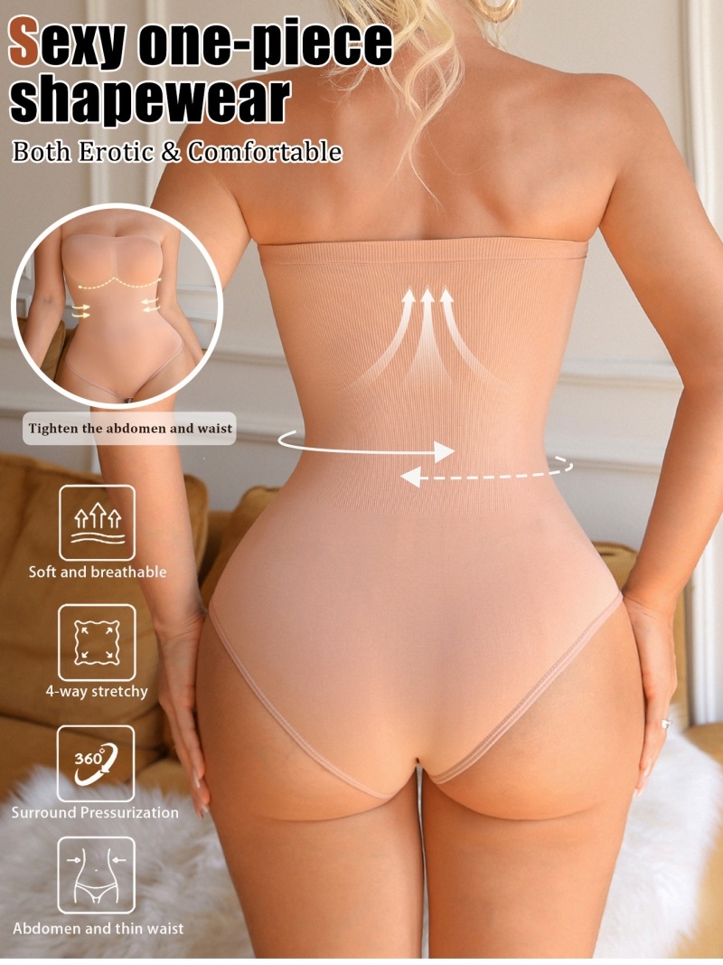 Seamless Strapless Shapewear B - Shapewear Bodysuit Firm recension och pris